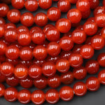 AAA Large Hole Beads 2mm 3mm Drill Natural Red Agate 6mm 8mm 10mm Round Beads 8" Strand