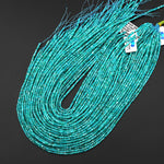 Natural Blue Green Russian Amazonite Faceted 2mm Cube Beads 15.5" Strand