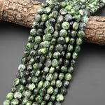 Natural Green Chrome Diopside Faceted 10mm Coin Gemstone Beads 15.5" Strand