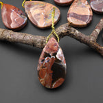Natural Butterfly Jasper from Mexico Side Drilled Teardrop Pendant