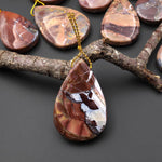 Natural Butterfly Jasper from Mexico Side Drilled Teardrop Pendant