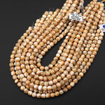 Natural Golden Brown Mother of Pearl Shell Rounded Pillow Cube Beads 6mm 8mm 10mm 15.5" Strand