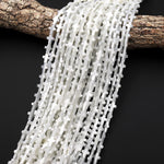 AAA Iridescent Carved Natural White Mother of Pearl Shell Cross Beads Vertically Drilled 15.5" Strand