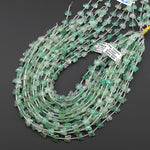 Faceted Natural African Green Chalcedony Butterfly Beads 10mm Carved Gemstone 15.5" Strand