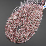 AAA Faceted Natural Rainbow Agate 3mm Round Beads Translucent Pastel Mauve Pink Green Colors 15.5" Strand