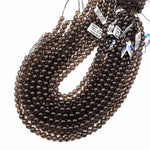 AAA Natural Smoky Quartz Round Beads 4mm 6mm 8mm 10mm 12mm Real Natural Quartz High Quality Gemstone 15.5" Strand