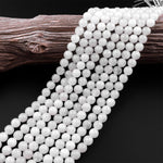 Natural White Jade Smooth Round 4mm 6mm 8mm 10mm Beads 15.5" Strand