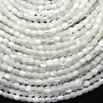 Natural White Mother of Pearl Shell Small Tube Spacer Beads 3mm 15.5" Strand