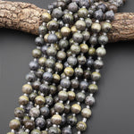 AAA Rare Natural Dendritic Jade 12mm 14mm Round Beads 15.5" Strand