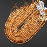 AAA Faceted Natural Golden Yellow Citrine Rondelle Beads 6mm 15.5" Strand