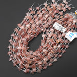Faceted Natural Strawberry Quartz Butterfly Beads 10mm Carved Gemstone 15.5" Strand