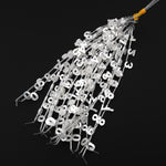 AAA Top Side Drilled Natural White Mother of Pearl Shell Beads 10 Numeric Number Numbers 6" Strand