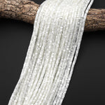 AAA Natural White Mother of Pearl 4mm Heishi Rondelle Beads 15.5" Strand