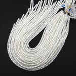 AAA Natural White Mother of Pearl 4mm Heishi Rondelle Beads 15.5" Strand