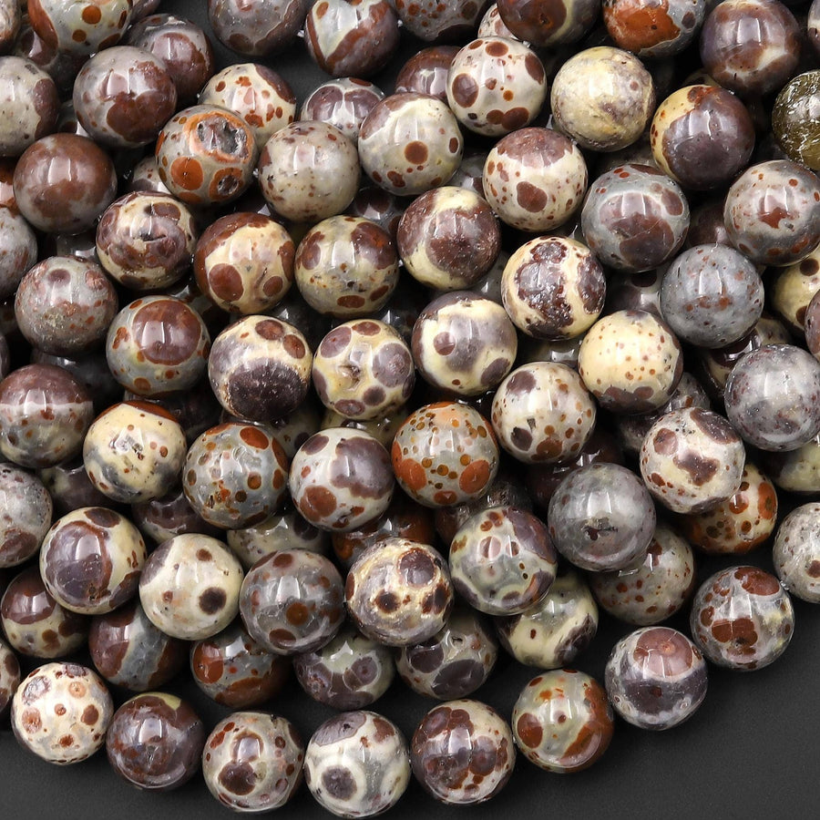 AAA Natural Asteroid Jasper Round Beads 6mm 8mm 10mm Aka Astroite Chocolate Ocean Jasper 15.5" Strand