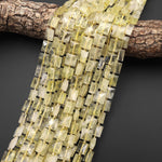 AAA Faceted Natural Lemon Quartz 10mm Square Cushion Beads Gemstone 15" Strand
