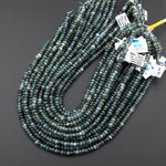 AAA Natural Green Moss Agate Smooth 6mm Rondelle Beads 15.5" Strand