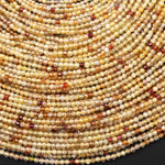 AAA Faceted Genuine Natural Zircon Round Beads 2mm Golden Champagne Canary Yellow Diamond Cut Gemstone 15.5" Strand
