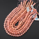 AAA Translucent Natural Peach Pink Aquamarine Morganite Beads 6mm 10mm Smooth Round Beads 15.5" Strand