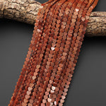 AAA Sparkling Gold Sandstone Aka Goldstone 6mm Smooth Heart Beads 15" Strand