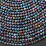 Rare Faceted Natural Ruby Kyanite Fuchsite 2mm 3mm 4mm Round Beads Gemstone 15.5" Strand