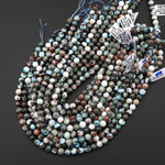 Natural Larimar Round Beads 8mm 10mm Gemstone 15.5" Strand