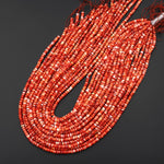 AAA Genuine Natural Red Spiny Oyster 4mm 6mm 8mm Rondelle Beads 15.5" Strand