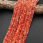 AAA Genuine Natural Red Spiny Oyster 4mm 6mm 8mm Rondelle Beads 15.5" Strand