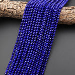 AAA+ Faceted Natural Blue Lapis Rondelle Beads 4x3mm 15.5" Strand A4598