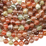 Rare Translucent Natural Arusha Sunstone Round Beads 6mm 7mm 8mm 10mm 11mm 12mm 13mm From Tanzania 15.5" Strand