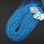 AAA Translucent Natural Blue Apatite Faceted 2mm Cube Beads Gemstone 15.5" Strand