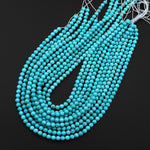 Genuine Natural Soft Blue Turquoise 6mm Round Beads 15.5" Strand