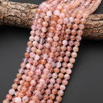 Translucent Natural Peach Pink Aquamarine Morganite 8mm Smooth Round Beads 15.5" Strand