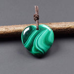AAA Natural Green Malachite Heart Pendant 28mm Gemstone OP2741