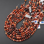 AAA Natural Banded Agate Beads – Warm Sardonyx Agate 6mm 8mm 10mm Round Beads – Earth Tone Striped Gemstone 15.5" Strand