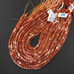 AAA Sparkling Gold Sandstone Aka Goldstone 6mm Smooth Heart Beads 15" Strand