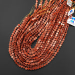 AAA Sparkling Gold Sandstone Aka Goldstone 6mm Cherry Blossom Flower Beads 15" Strand