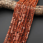 AAA Sparkling Gold Sandstone Aka Goldstone 6mm Cherry Blossom Flower Beads 15" Strand