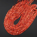 AAA Genuine Natural Red Spiny Oyster 2x3mm Heishi Beads 15.5" Strand