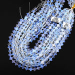 Opalite 4 Four Leaf Clover Flower Beads 10mm Carved Gemstone 15" Strand