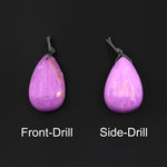 Natural Lavender Purple Phosphosiderite Teardrop Pendant Gemstone