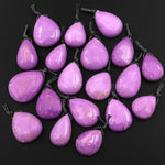 Natural Lavender Purple Phosphosiderite Teardrop Pendant Gemstone