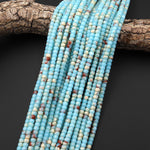 Impression Jasper Smooth Rondelle Heishi Short Cylinder Beads 5mm 6mm Aka Snake Skin Jasper Aqua Terra Jasper 15.5" Strand
