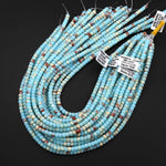 Impression Jasper Smooth Rondelle Heishi Short Cylinder Beads 5mm 6mm Aka Snake Skin Jasper Aqua Terra Jasper 15.5" Strand