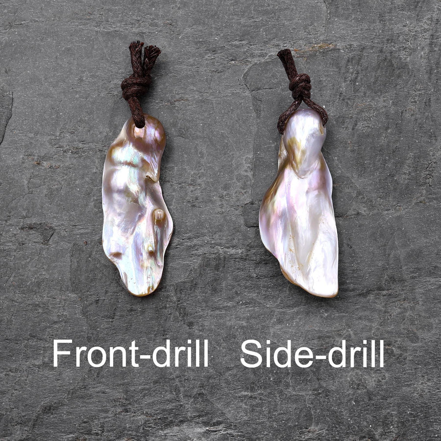 Large Natural Freshwater Baroque Blister Pearl Pendant