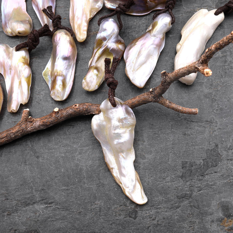 Large Natural Freshwater Baroque Blister Pearl Pendant A3