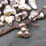 Large Natural Freshwater Baroque Blister Pearl Pendant Wild Shapes