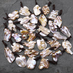 Natural Freshwater Baroque Blister Pearl Pendant Wild Shapes PDT0790