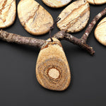 Natural Desert Jasper Freeform Teardrop Pendant Gemstone Focal Bead