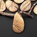 Natural Desert Jasper Freeform Teardrop Pendant Gemstone Focal Bead